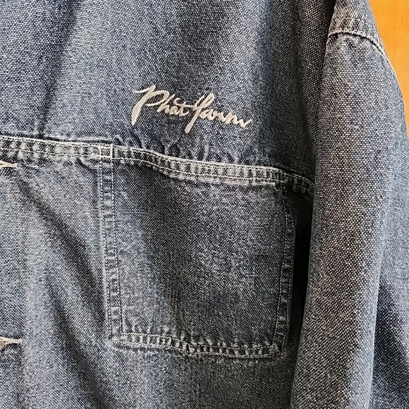Vintage Phat Farm Men's Denim Jacket Size 2XL XXL Hip Hop Denim Streetwear - Picture 2 of 13